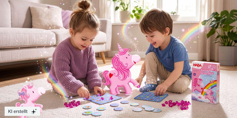 EINHORN GLITZERGLÜCK, KI-generiertes Bild