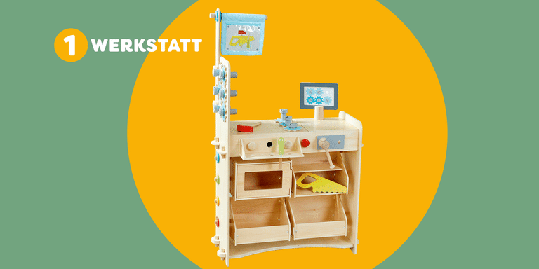 Creative Play 3in1: Küche, Kaufladen &amp; Werkstatt in einem