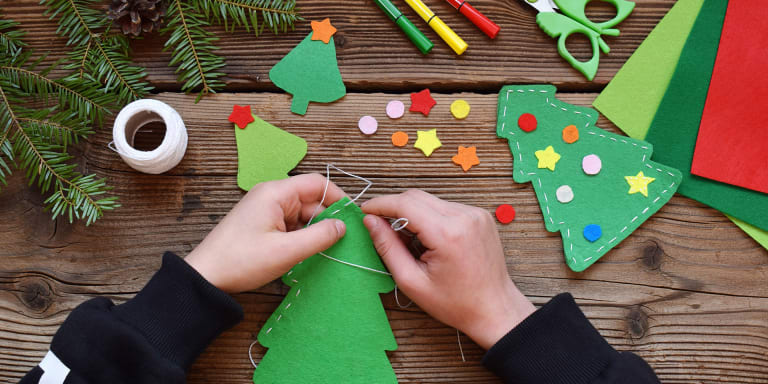 Weihnachtsdeko basteln mit Kindern: festliche &amp; einfache Bastelideen