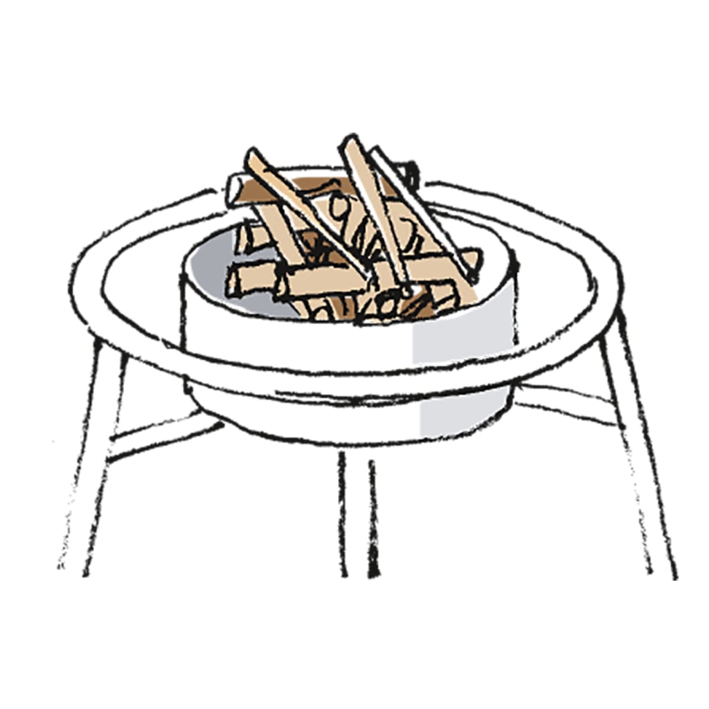 Lagerfeuer mit Kindern | Lagerfeuer mit Holzscheiden