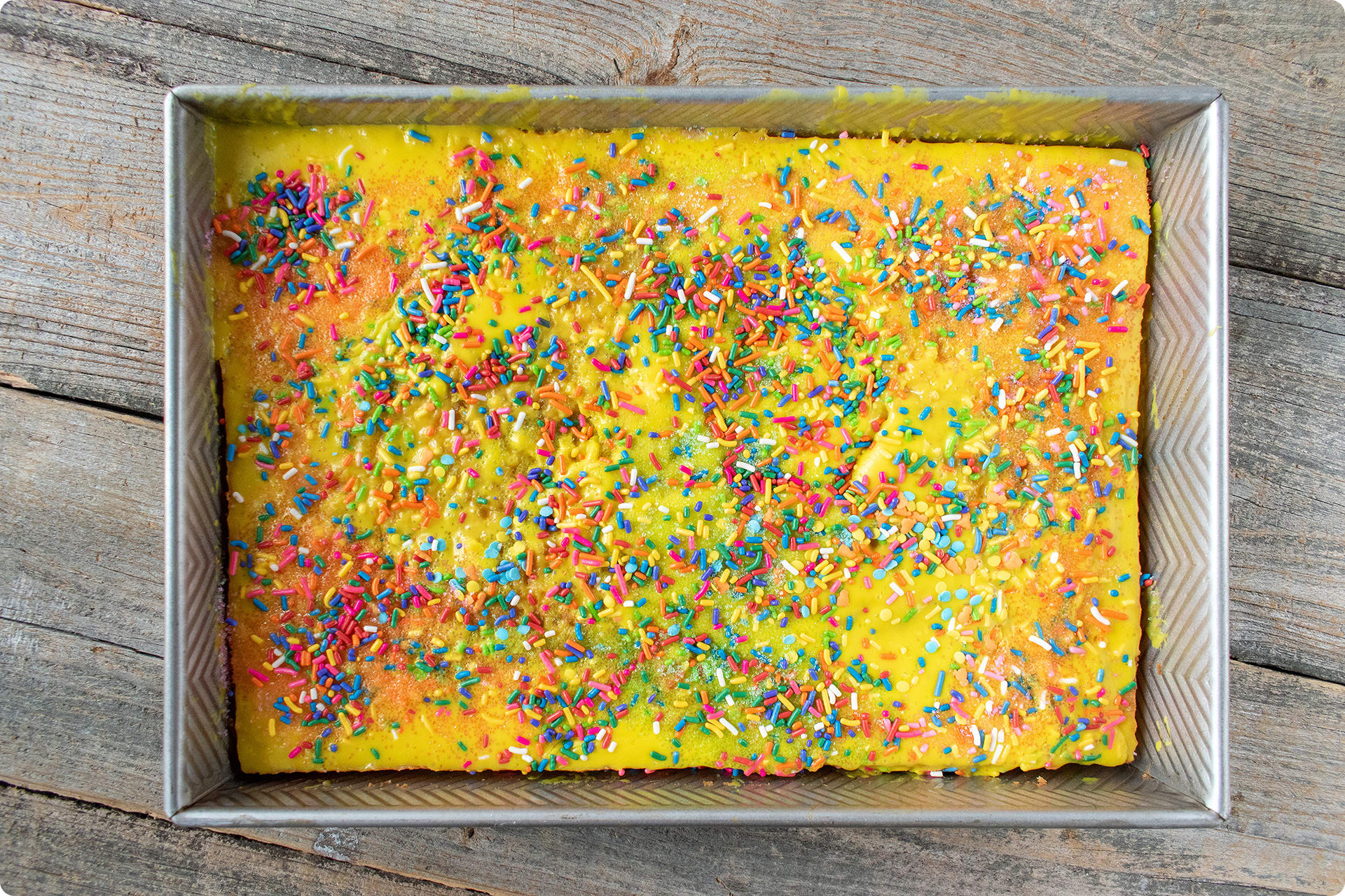 Backen für Kindergeburtstag | Regenbogenkuchen vom Blech