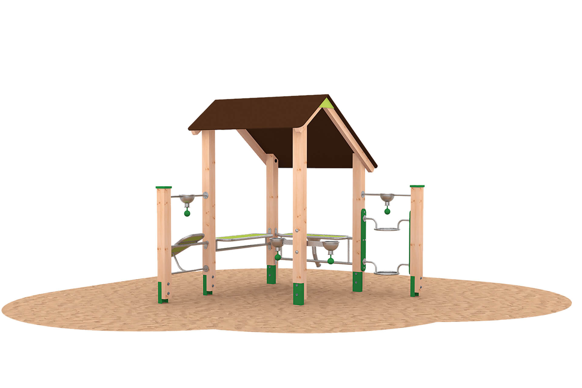 Outdoor-Spielsystem | Sandspielanlagen | Sandbaustelle mit Silo