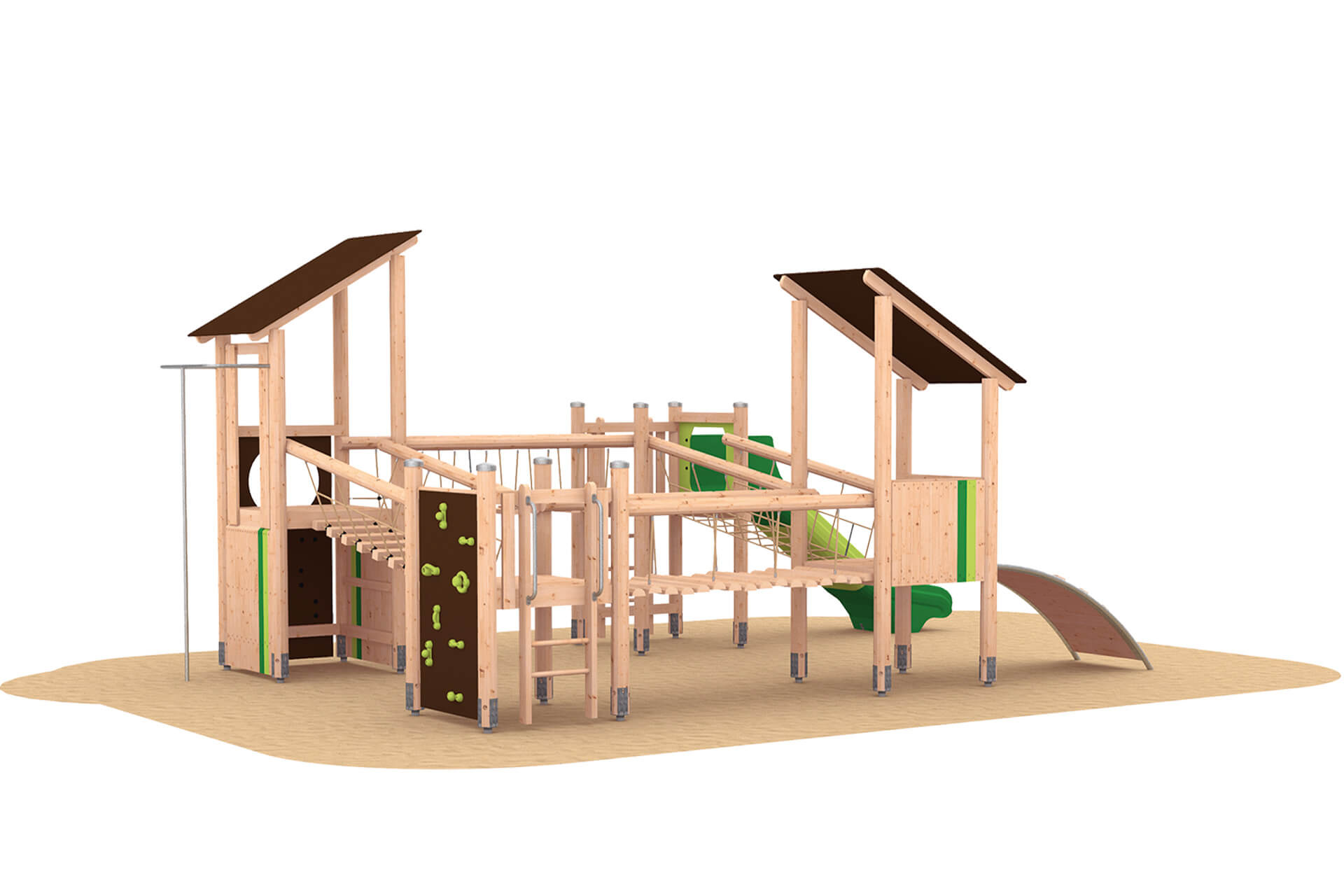 Outdoor-Spielsystem | Spielkombinationen für Klein und Groß | Mehr-Turm-Spielanlage