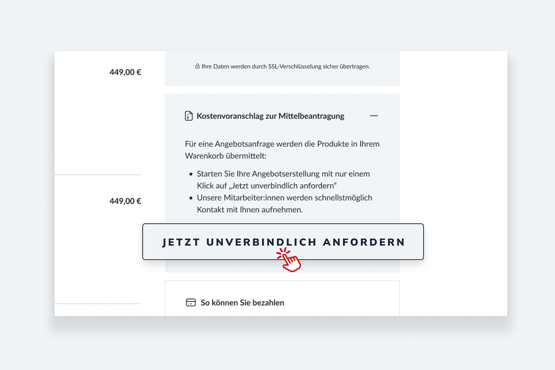 Schritt 3: Kostenvoranschlag anfordern