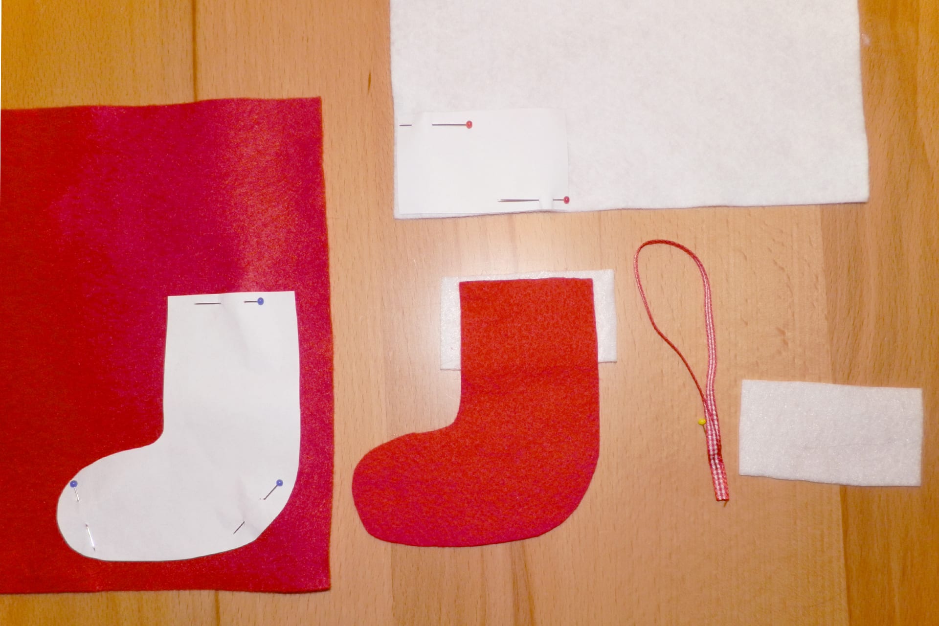 Nikolaus-Stiefel basteln | Vorlage abmalen