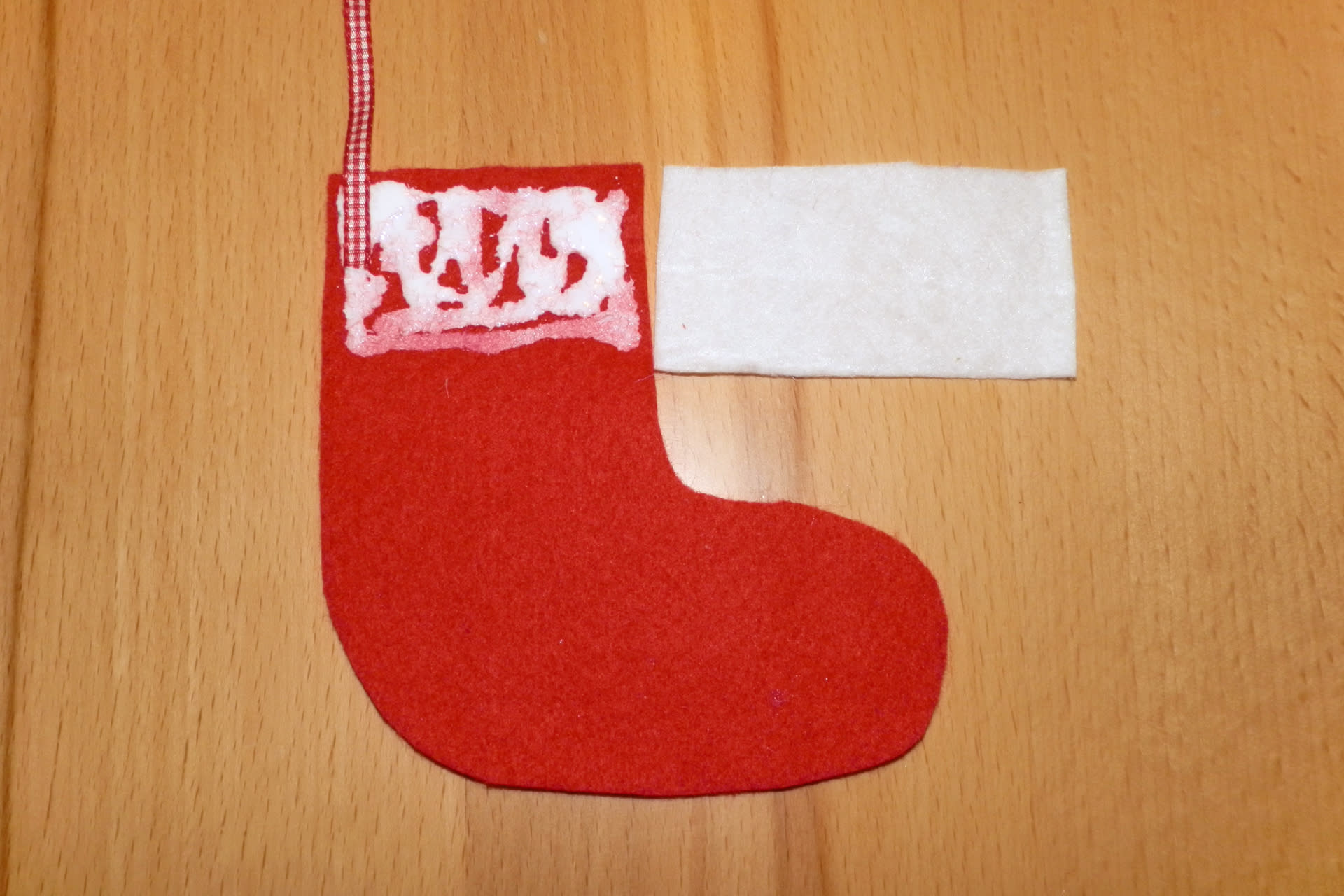 Nikolaus-Stiefel basteln | Socken doppelt legen