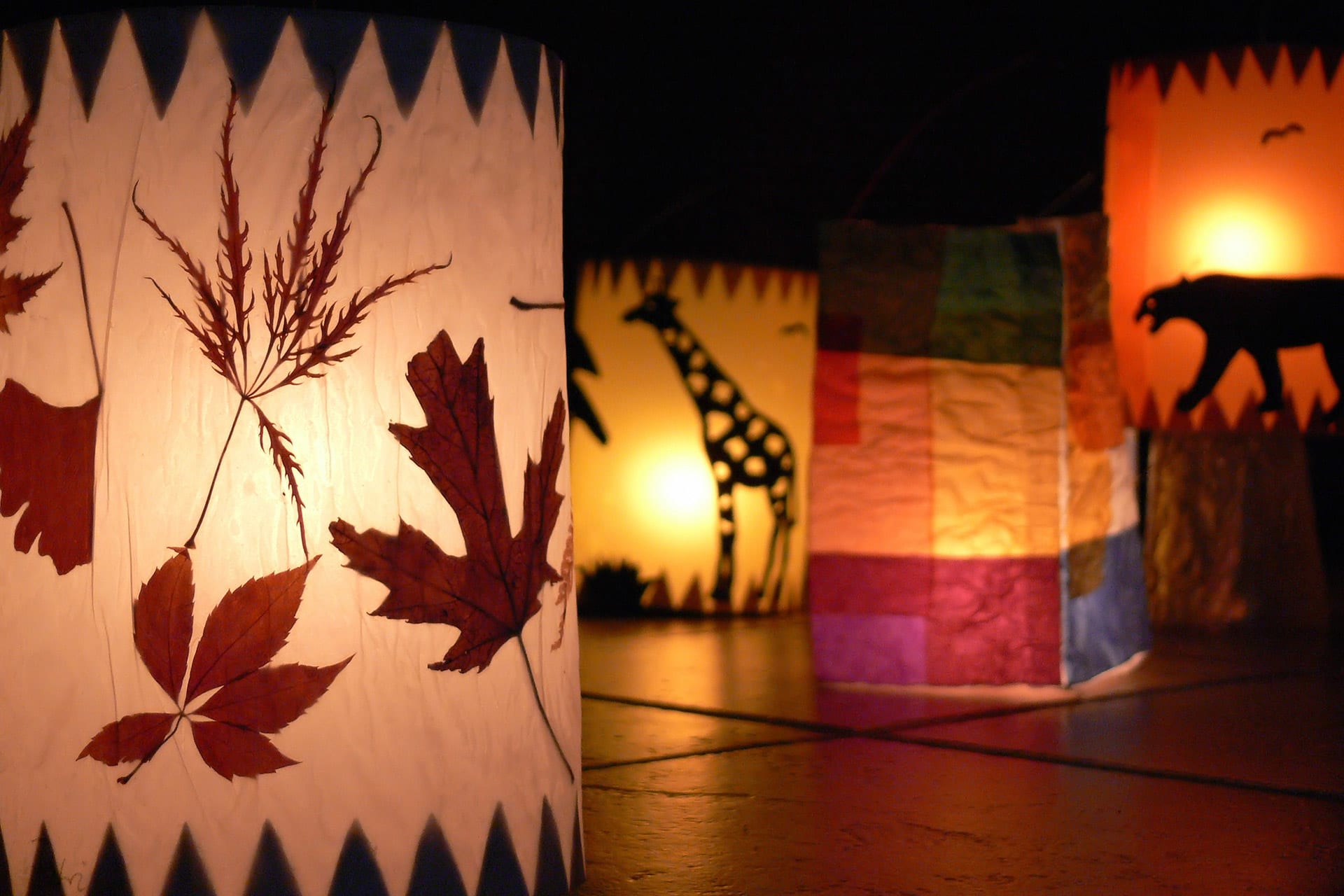 Herbstbasteln mit Kindern | Windlichter basteln