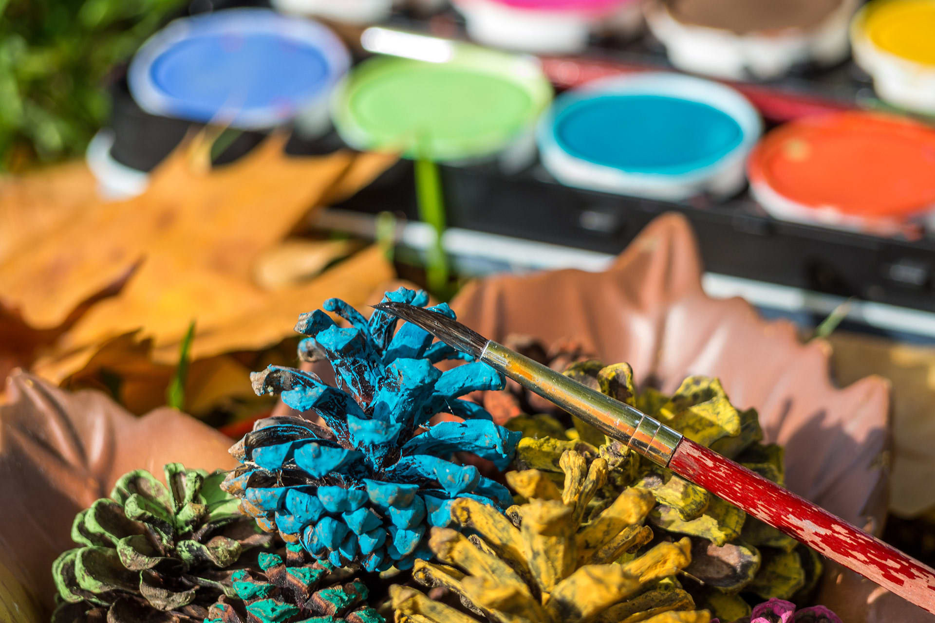 Herbstbasteln mit Kindern | Basteln mit Tannenzapfen