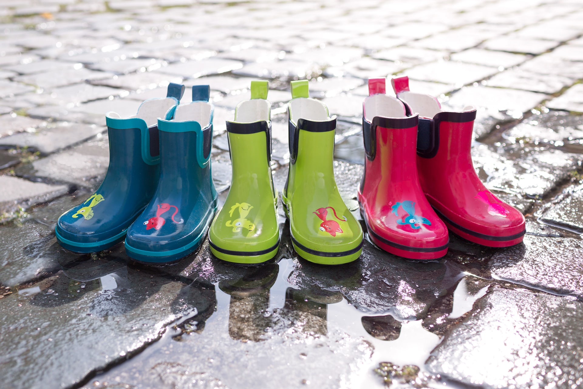 Schuhgröße für Kinder messen |  Bunte Gummistiefel
