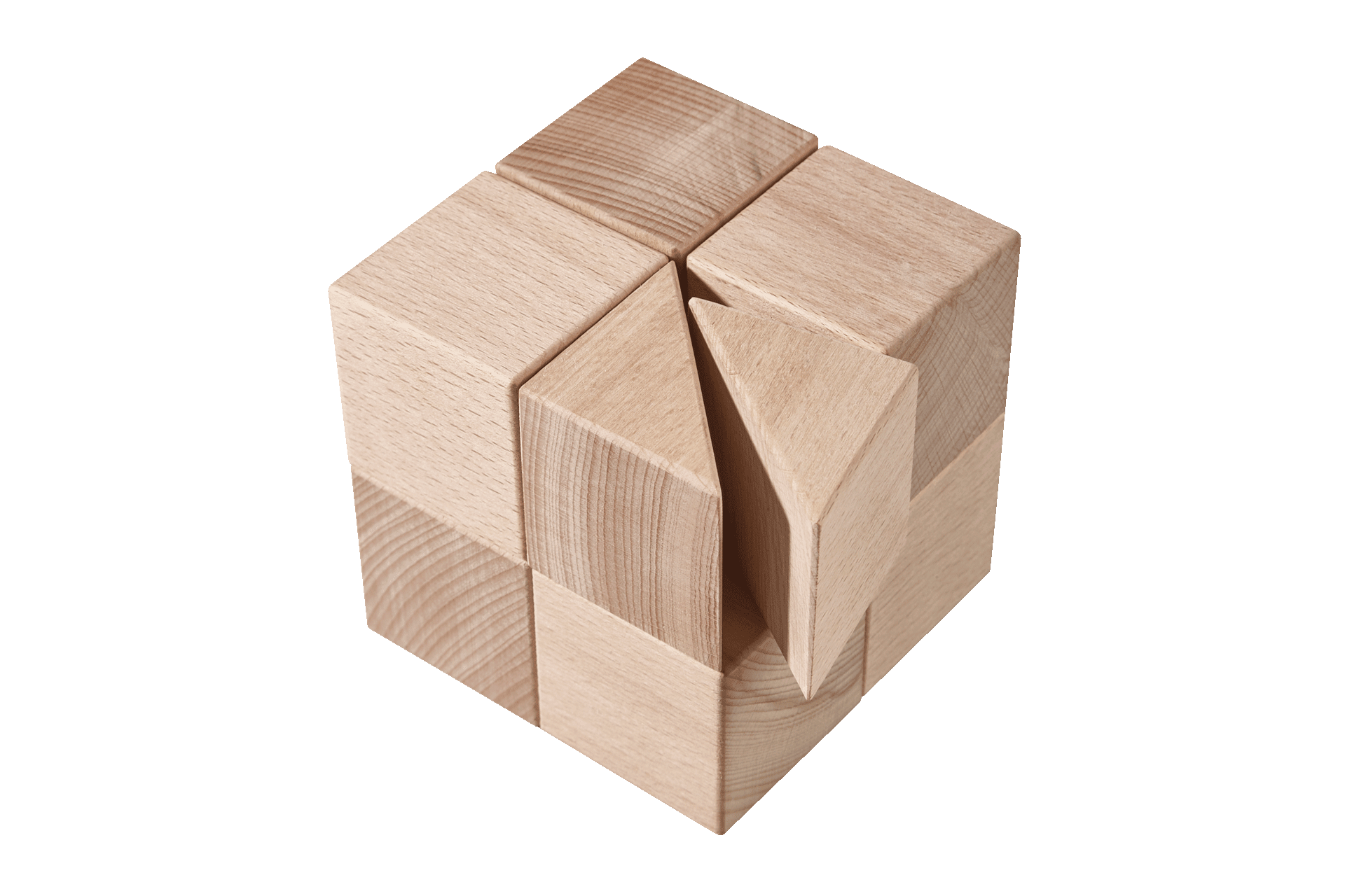 Fröbel Pädagogik | Bausteine zu einem Würfel gestapelt 