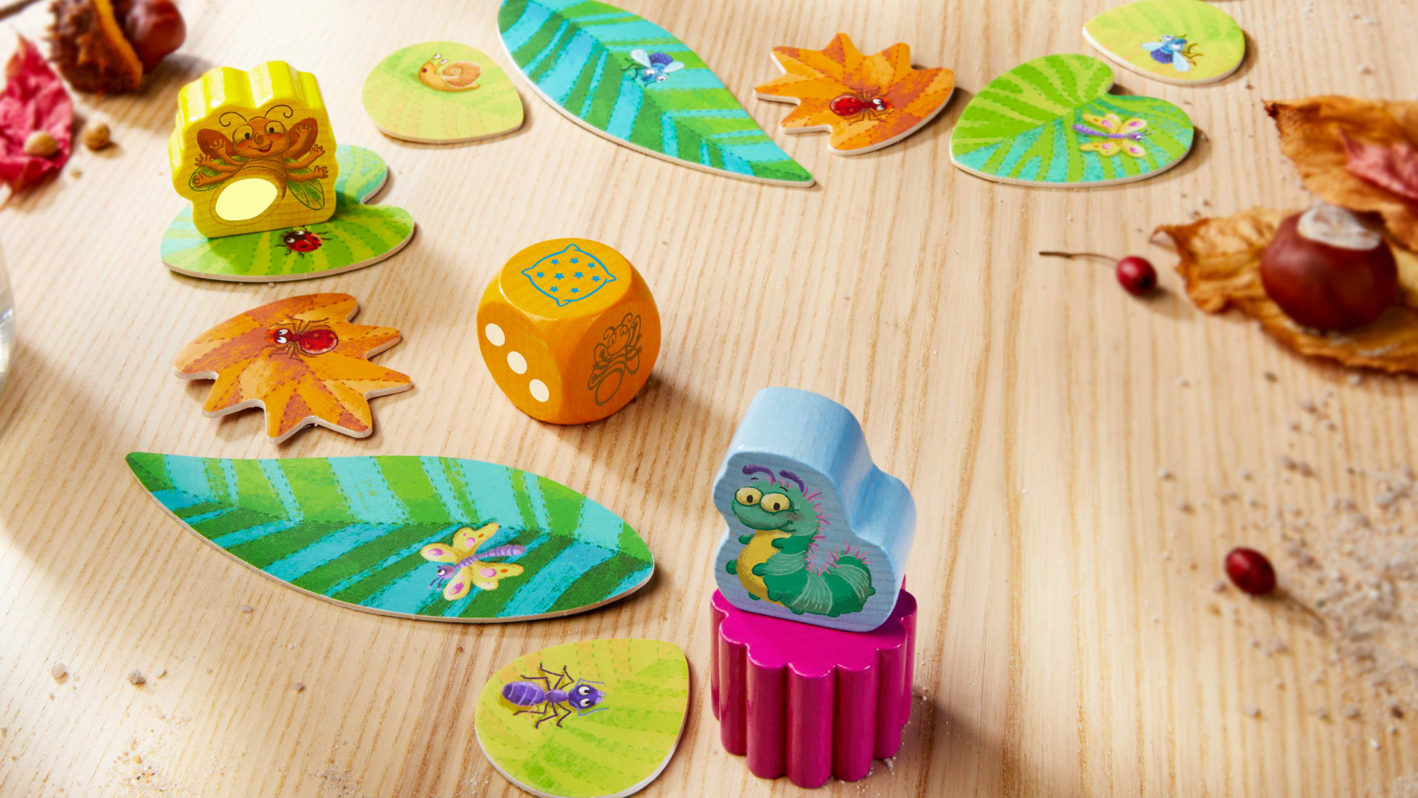 Brettspiele für Kinder ab 2 Jahren | Farben und Formen | Würfelwürmchen