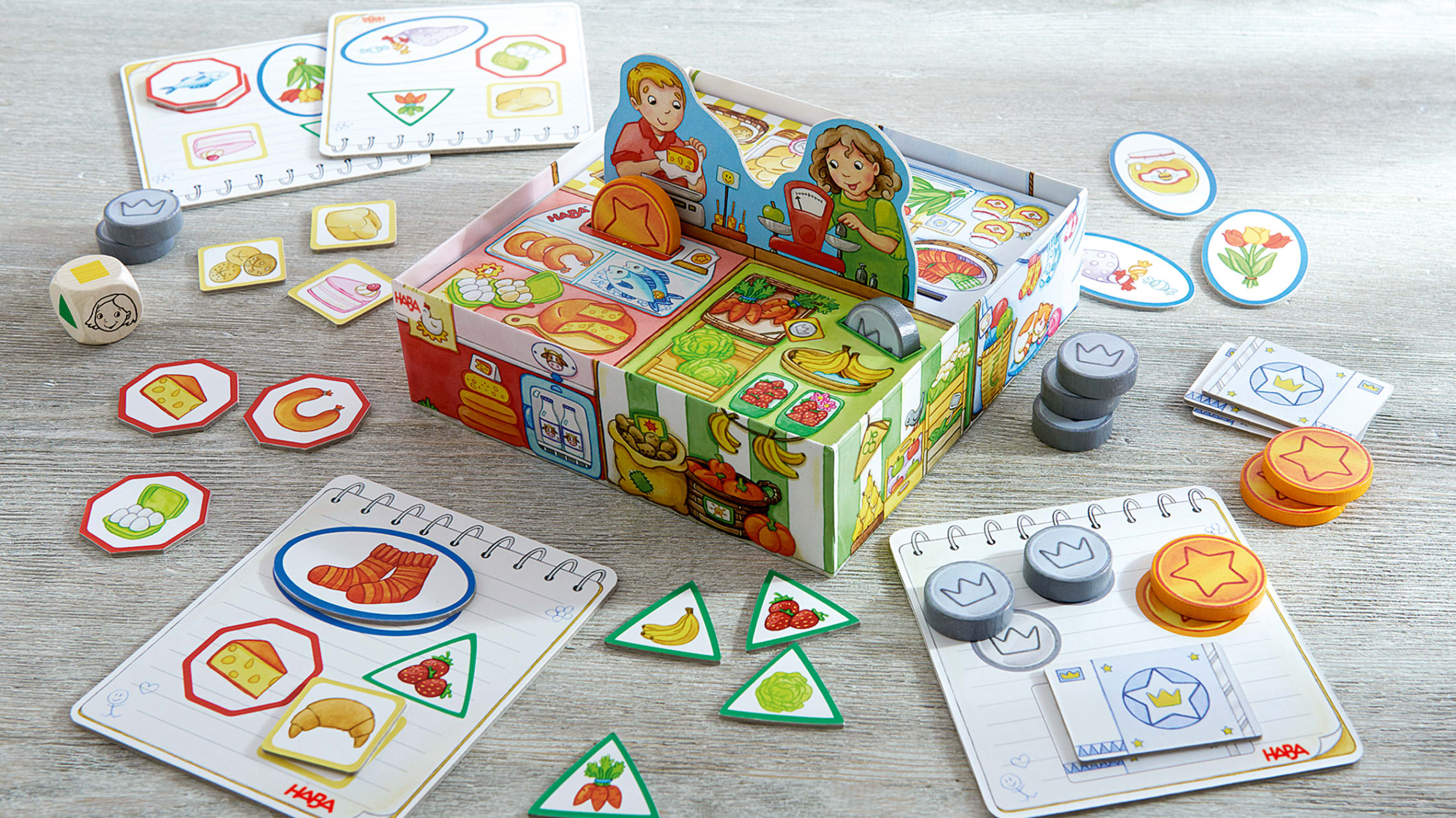Brettspiele für Kinder ab 2 Jahren | Zuordnungsspiele | Einkaufen