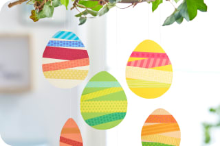 Osterdeko basteln mit Kindern | Erstes Kleben Ostereier Bastelset