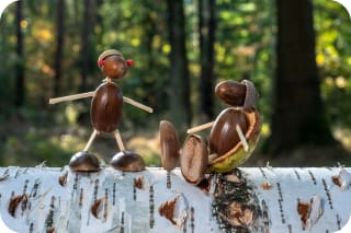 Basteln mit Eicheln | Eichelmännchen