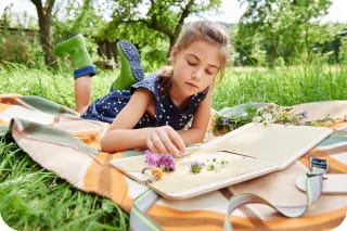 Herbstbasteln mit Kindern | Herbarium mit Herbstpflanzen und -blumen