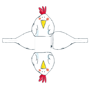 Osterdeko basteln mit Kindern | Geschenkebox Huhn