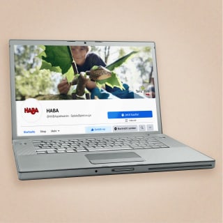 Über HABA | Bild Laptop mit HABA Account