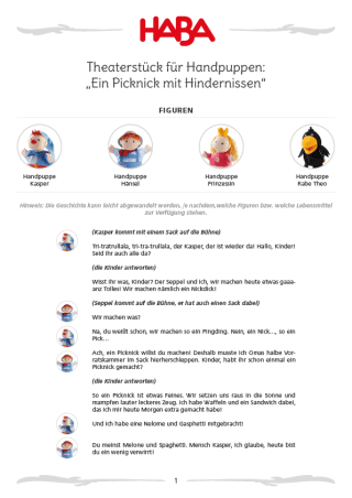 Ein Picknick mit Hindernissen | Bild PDF Theaterstück Ein Picknick mit Hindernissen