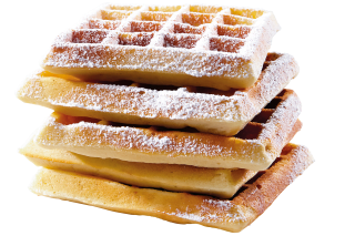 Backen für Kindergeburtstag | Kind isst Waffeln