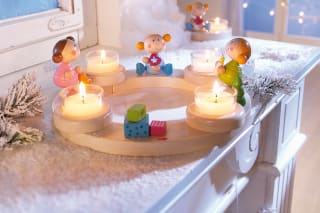 Adventskranz basteln | Adventskranz_Gluecksengel_HABA