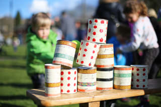 Garten-Spiele | Dosenwerfen