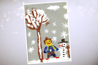 Basteln im Winter | selbstgestaltes Winterbild