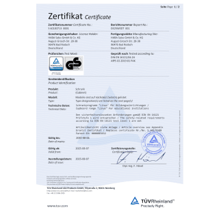 Zertifikate | Korpusmöbel/Regalsysteme | Linus 