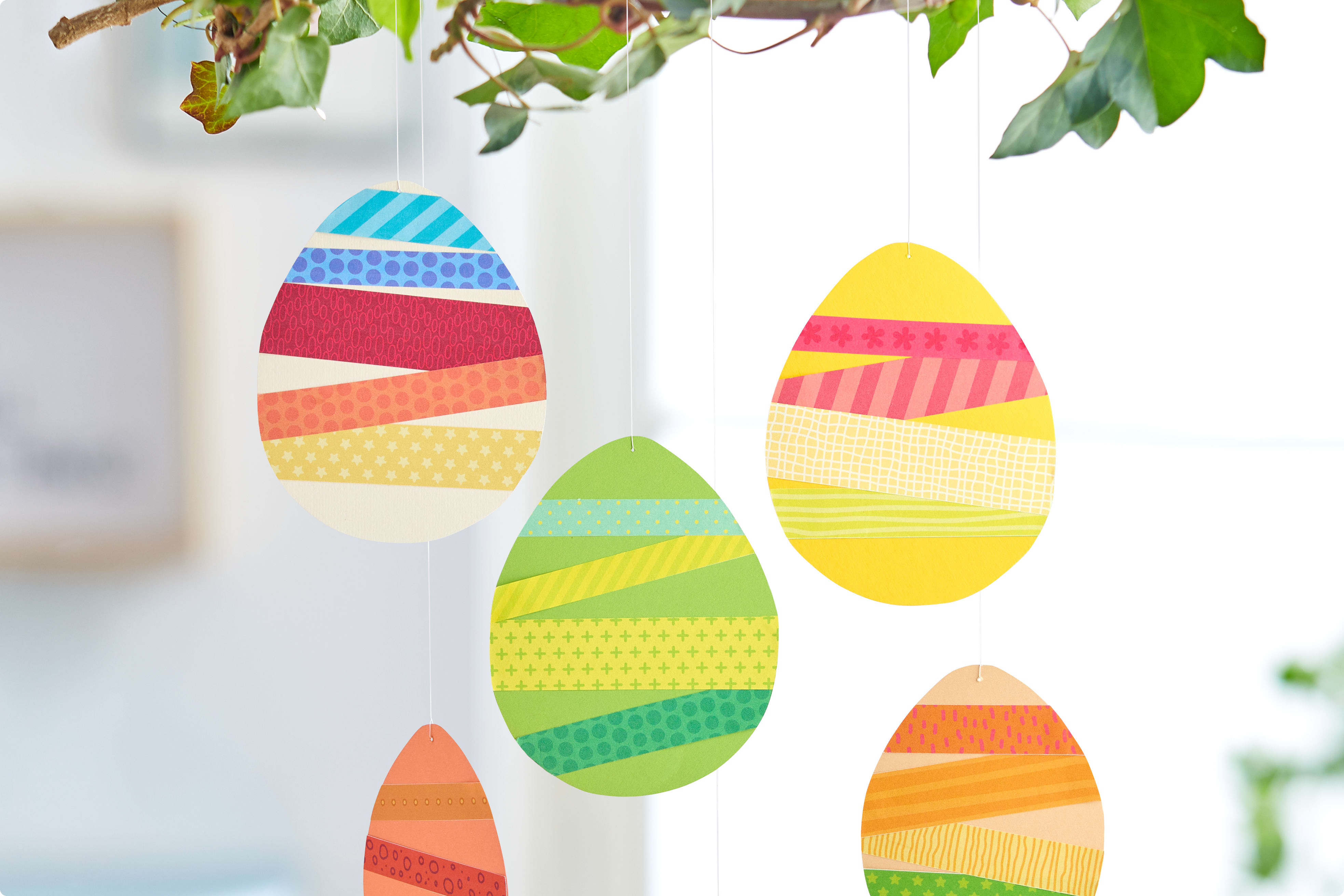 Osterdeko basteln mit Kindern | Erstes Kleben Ostereier Bastelset