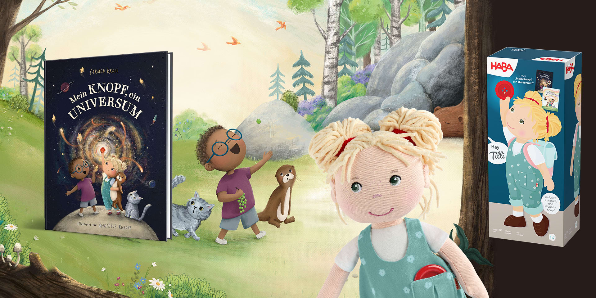 Triff Puppe Tilli aus „Mein Knopf, ein Universum“