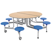 8er-Tisch-Sitz-Kombination, oval, Tisch H 74 cm