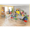 12er-Tisch-Sitz-Kombination, rechteckig,Tisch H66 cm