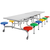 12er-Tisch-Sitz-Kombination, rechteckig,Tisch H66 cm