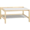 Garderobenbank B80xH26xT45 cm, YUNA, mit Schuhablage, montierbar