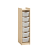 Eigentumsschrank YUNA für 6 Kunststoffboxen, B 31 x H 122 X T 33 cm