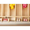 Wandgarderobe YUNA mit Sitz, 4 Felder, B 81 x H 115,8 x T 47 cm