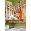 Wandgarderobe YUNA mit Sitz, 4 Felder, B 81 x H 115,8 x T 47 cm