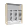Schrank Linus für 24 Materialboxen, B 110,4 x H 131,8 (mit Füßen) x T 45,7 cm