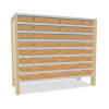 Schrank Linus mit 24 Eigentumskästen, B 110,4 x H 93,4  (mit Füßen) x T 45,7 cm