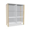 Regalschrank Linus, offen, B 110,4 x H 131,8 (mit Füßen) x T 45,7 cm
