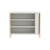 Portfolioschrank LINUS, mit Querrollladen; B 110,4 x H 131,8 x T 45,5 cm mit Holzfüßen