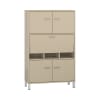 Pureo Schrank-Arbeitsplatz, Sitzhöhe, Dekor B100 x H150 x T42 cm