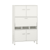 Pureo Schrank-Arbeitsplatz, Sitzhöhe, Dekor B100 x H150 x T42 cm