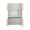 Pureo Schrank-Arbeitsplatz, Sitzhöhe, Dekor B100 x H150 x T42 cm