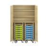 Pureo Materialschrank mit Rollwagen B100 x H150 x T60 cm