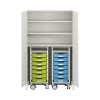 Pureo Materialschrank mit Rollwagen, Dekor B100 x H150 x T60 cm