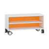 Regalschrank Pureo, offen mit Acrly-Rückwand, Dekor, B100xH33,9xT42cm