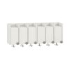 Doppelablage Lyra mit Haken, 6 Türen links, B119,1 x H42,5 x T33 cm