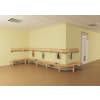 Garderobenbank YUNA mit Wandabstand, Schuhablage, fest montierbar, div. Farben, B 99,5 x H 35 x T 45 cm