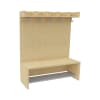 Mützenablage Lyra niedrig 5 Fächer, Dekor, B99,5 x H15 x T22 cm