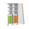 Materialschrank Linus mit 2 Rollwagen, B 110,4 x H 208,6 (mit Füßen) x T 60 cm